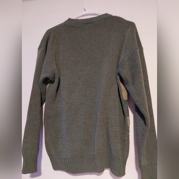 GERARD PASQUIER PARIS Sweater, Men's Medium Green Hunting Sweater - Picture 2 of 4